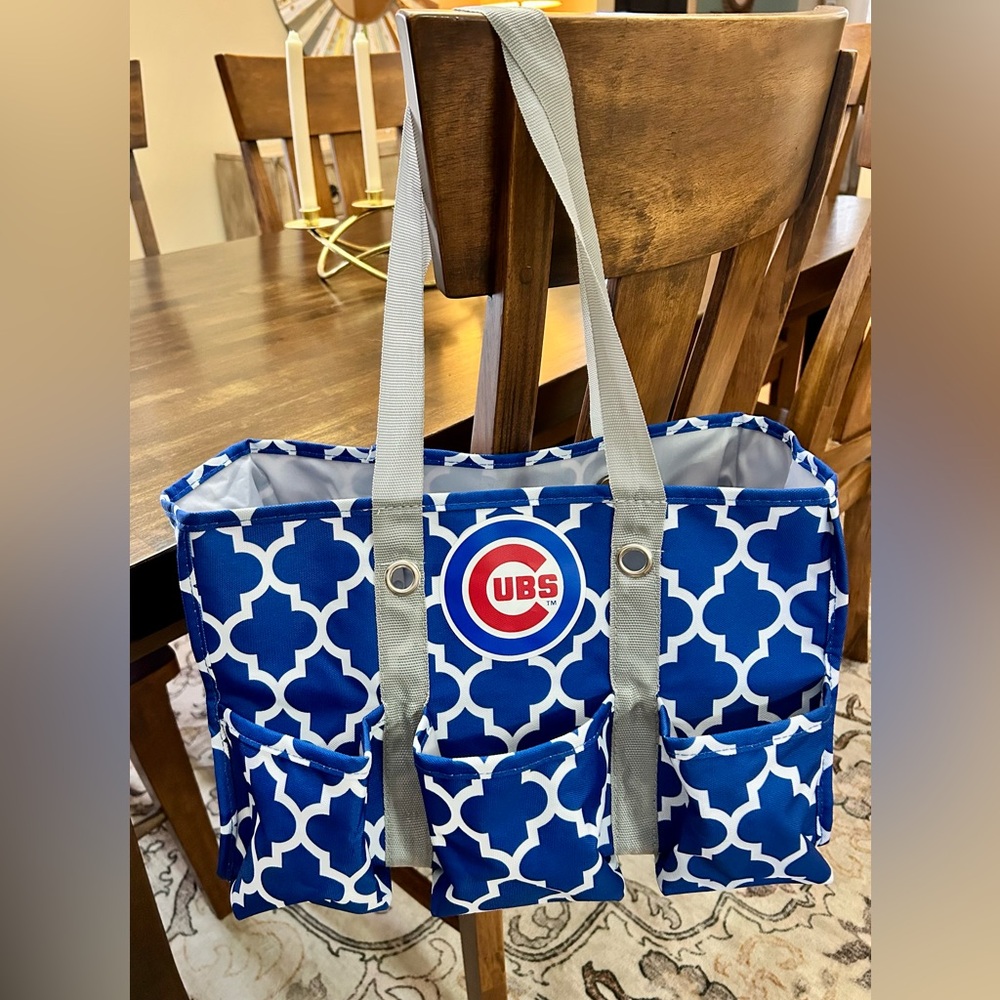 Logo Brands Chicago Cubs Jr Caddy Tote - Bag 15x7x10 Team Color Picnic